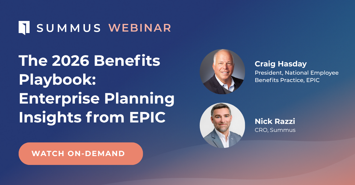 Summus Webinar Benefits Playbook Insights from EPIC key takeaways